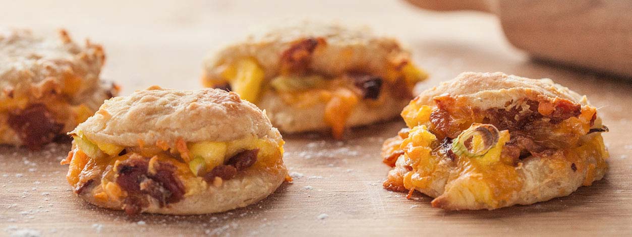 Stuffed breakfast biscuit